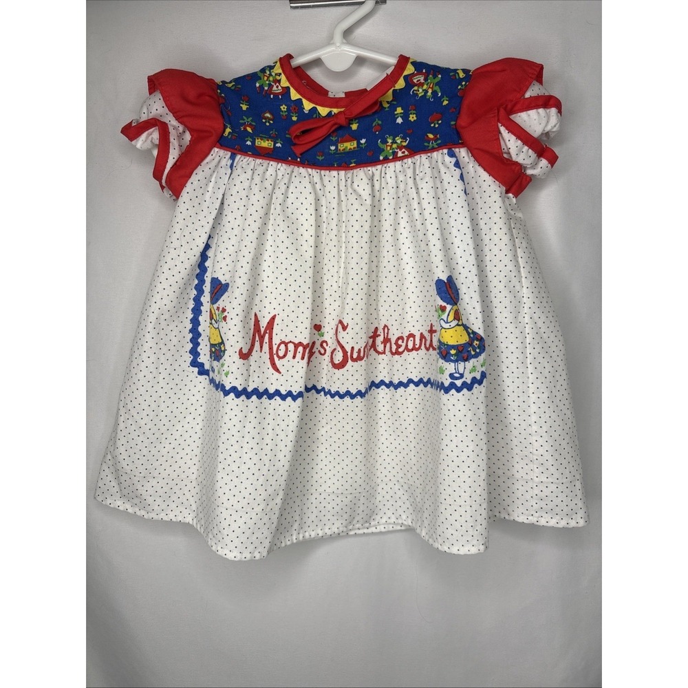 Vtg Mommy's Sweetheart Baby Infant Dress 9Mo Cottagecore Coquette Retro Keepsake